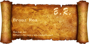 Brosz Rea névjegykártya